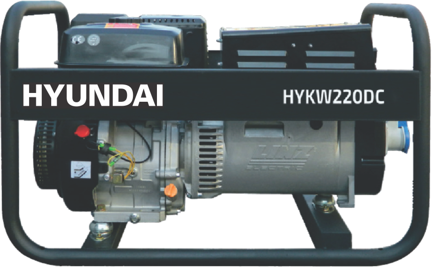 Generator de curent monofazat Hyundai HYKW220DC-M cu sudura, 5.5kVA 165
