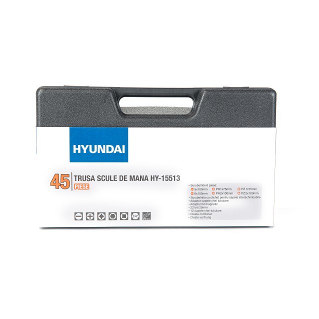 Trusa de scule combinate 45 piese Hyundai HY-15513 386