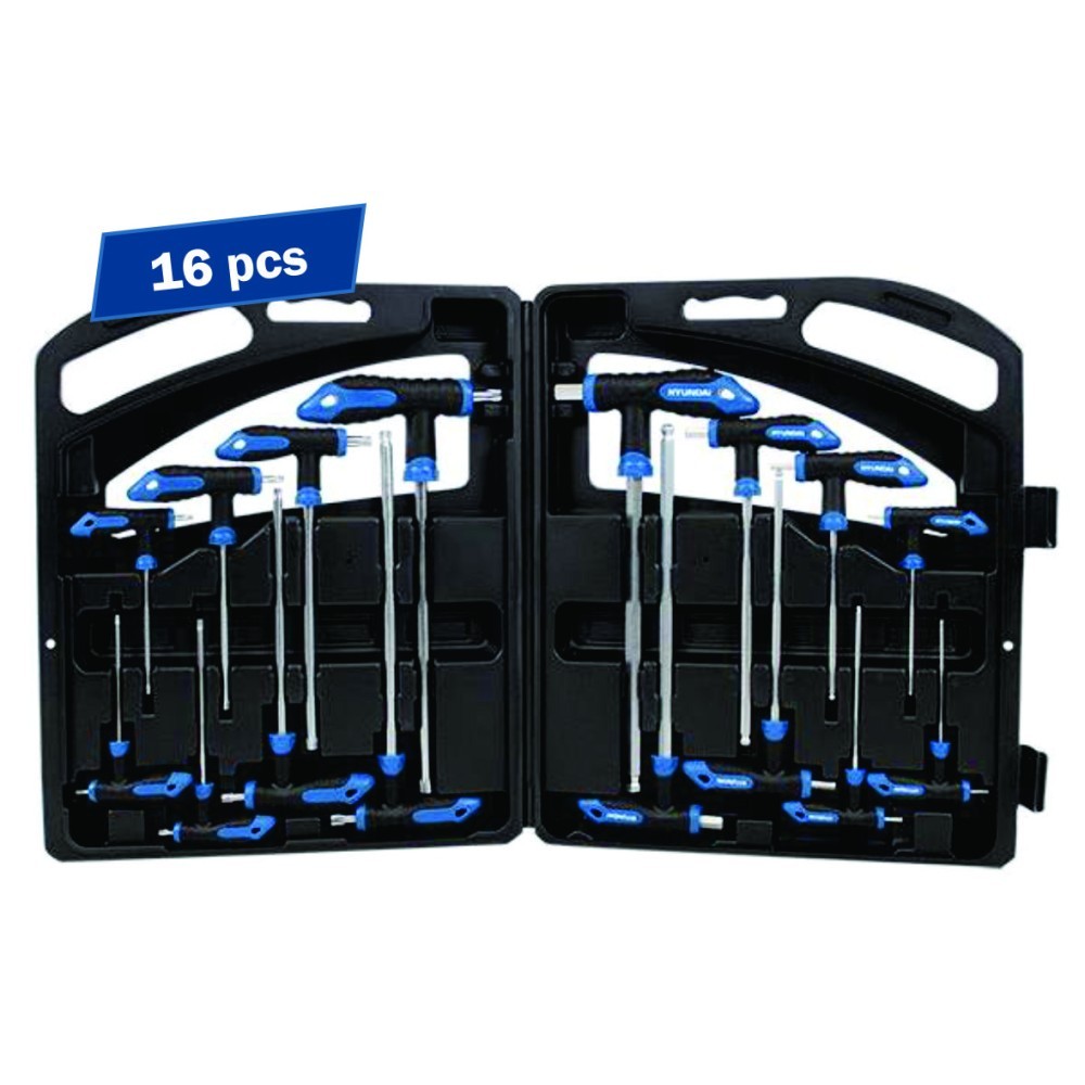 Set 16 chei HEX si TORX maner T Hyundai HY-59551 397