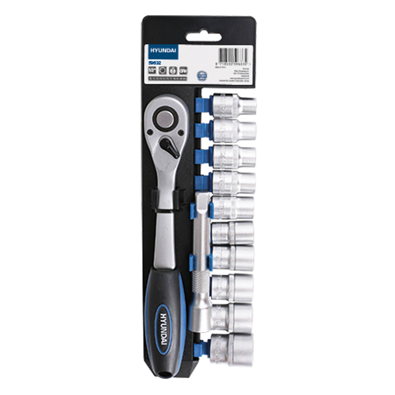 Set cheie clichet cu tubulare 3/8 12 buc Hyundai HY-59632 669