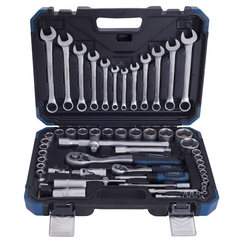 Set 61 chei tubulare si chei combinate Hyundai HY-59656 750