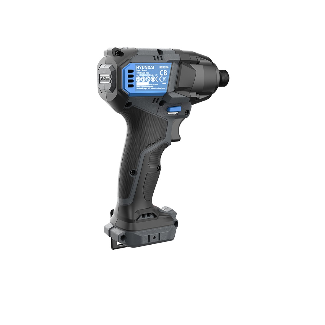 Masina de insurubat cu impact cu acumulator 20V Hyundai ID20X-230, motor fara perii, prindere hexagonala 1/4, cuplu maxim 230 Nm, 3 trepte de putere, livrata fara acumulator si incarcator 824