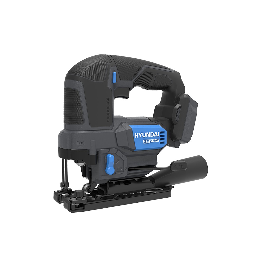 Fierastrau pendular cu acumulator 20V Hyundai JS20X-26, motor fara perii, viteza variabila, taiere la 45°, livrat fara acumulator si incarcator 861