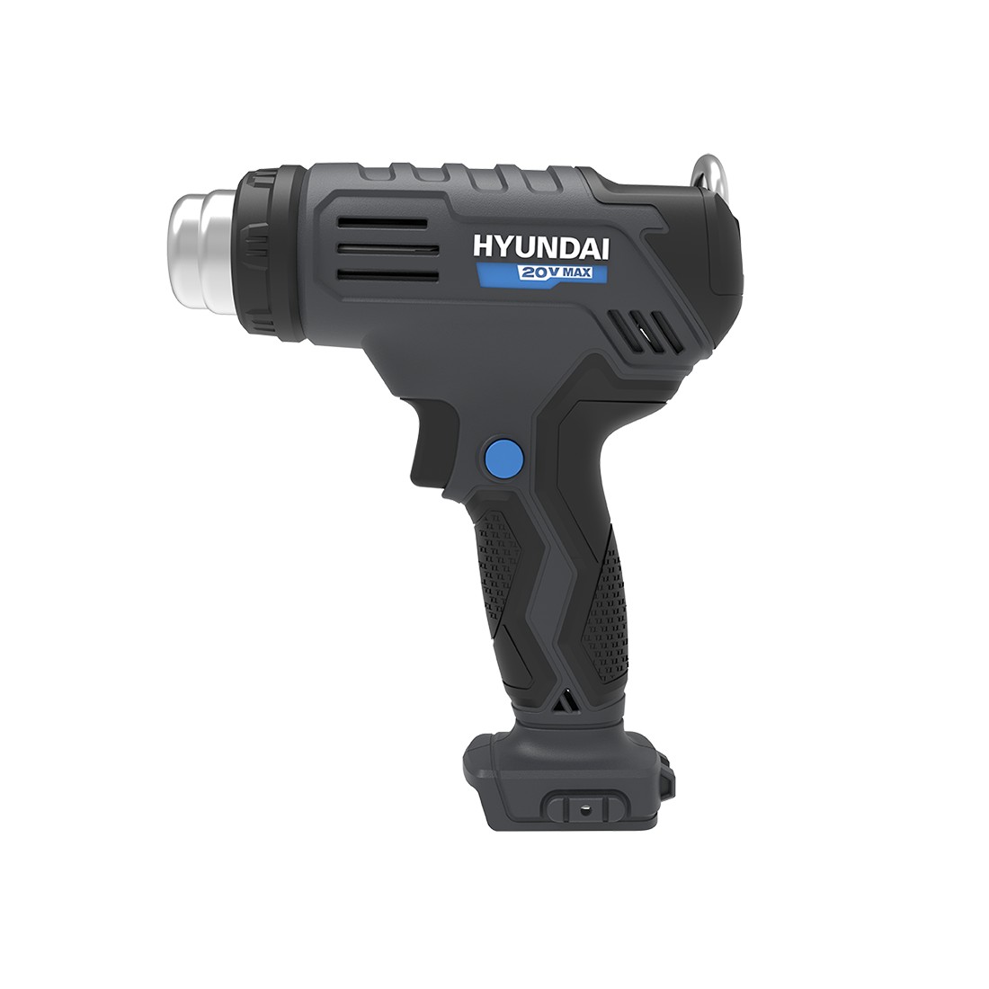 Suflanta cu aer cald cu acumulator 20V Hyundai HG20S, 2 trepte de temperatura, debit aer 200 l/min, mod de racire automat, livrata fara acumulator si incarcator 928